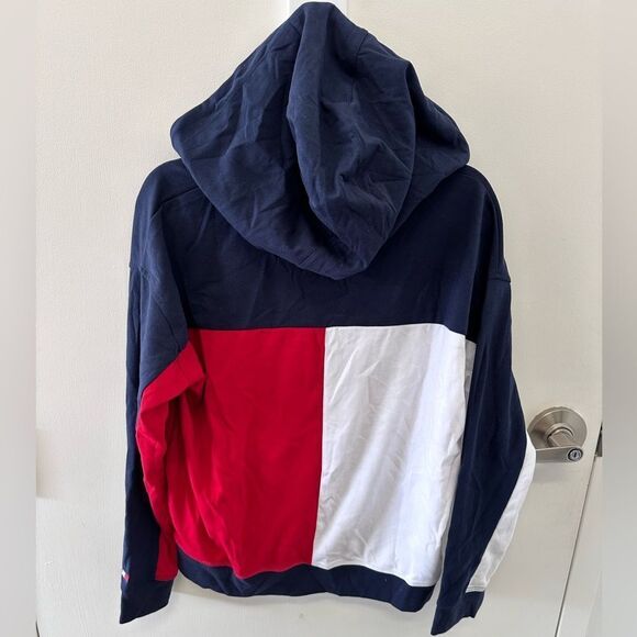 Womens Tommy Hilfiger Sport Color Block Logo Zip Front Hoodie - Picture 2 of 7